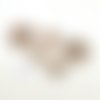 5 boutons en résine beige - 27mm et 17mm - abd914