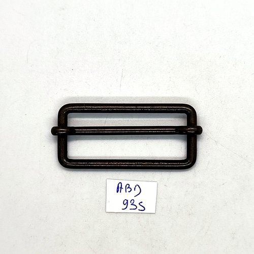 1 boucle de ceinture coulissante en métal bronze - 22x50mm - abd935