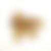 16 boutons en résine beige foncé - 18mm - abd888