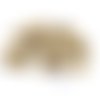 28 boutons en résine marron et beige - 14mm - abd1006
