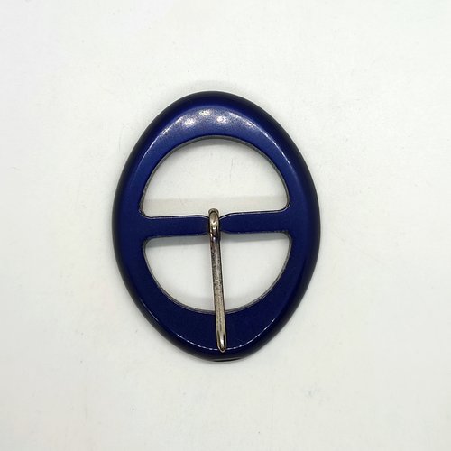 1 boucle de ceinture en résine bleu foncé - 60x78mm