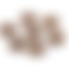 7 boutons en bois marron - 27mm - abd1042