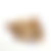 10 boutons en bois marron clair - 18mm - abd1045