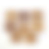 8 boutons en bois marron - 26mm - abd1047