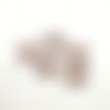 5 boutons en bois marron - 18mm - abd1049