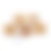5 boutons en bois marron clair - 23mm et 18mm - abd1052