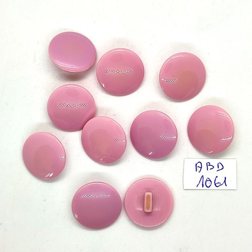 10 boutons en résine lilas - 18mm - abd1061