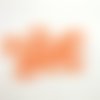 8 boutons en résine orange - 23mm - abd958