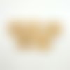 5 boutons en résine beige clair - 27mm - abd907
