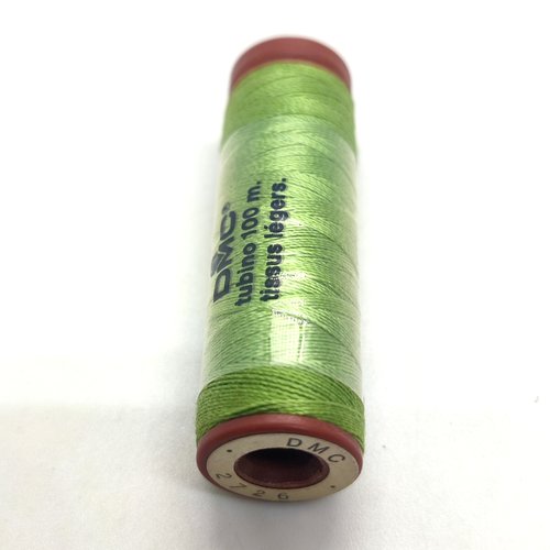 Fil pour tissu léger - dmc - vert 2726 - tubino 100m - sachet 3