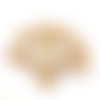 10 boutons en résine marron et beige - 22mm - tr4306