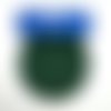 Lot 2 coudes imitation daim - a coudre ou thermocoller - vert