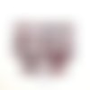 8 boutons en résine bordeaux et gris - 18mm - abd1078