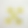 5 boutons en résine jaune - 25mm - abd1090