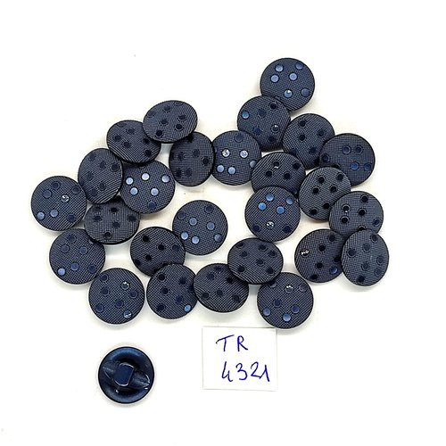 27 boutons en résine bleu - 12mm - tr4321