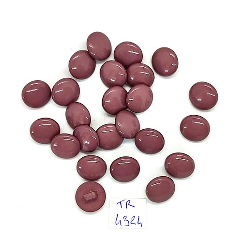 24 boutons en résine violet / taupe - 13mm - tr4324
