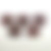 5 boutons en cuir marron - 28mm - tr4334