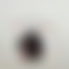 1 thermocollant / écusson à coudre - tete de cheval noir sur fond blanc - 62mm