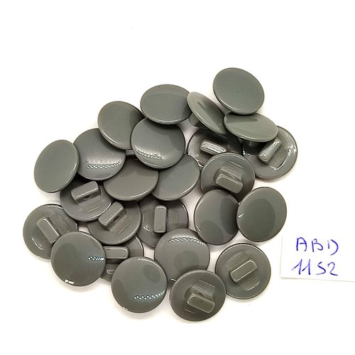 25 boutons résine gris clair - 14mm- abd1152