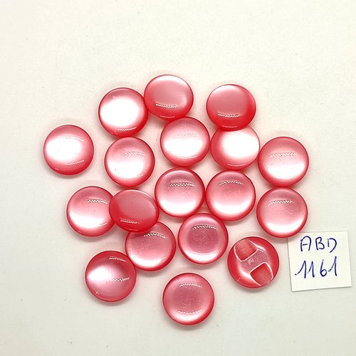 18 boutons résine rose foncé - 13/14mm- abd1161