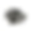 14 boutons résine gris foncé - 17mm- abd1155