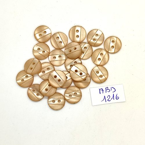23 boutons résine beige clair - 12mm- abd1216