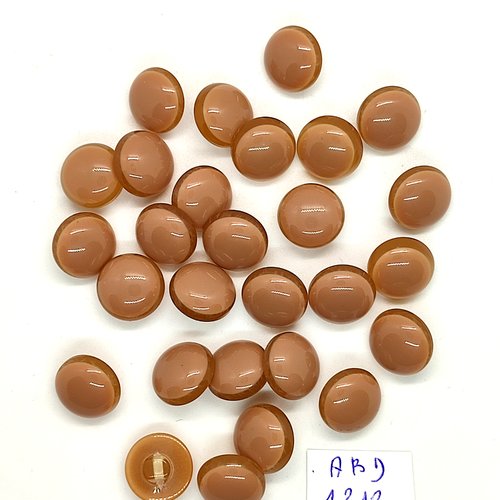 28 boutons résine beige foncé - 15mm- abd1218