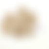 14 boutons résine beige clair - 18mm- abd1229