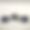 1 bouton brandebourg en cuir bleu foncé - 18cm fermé - abd1244