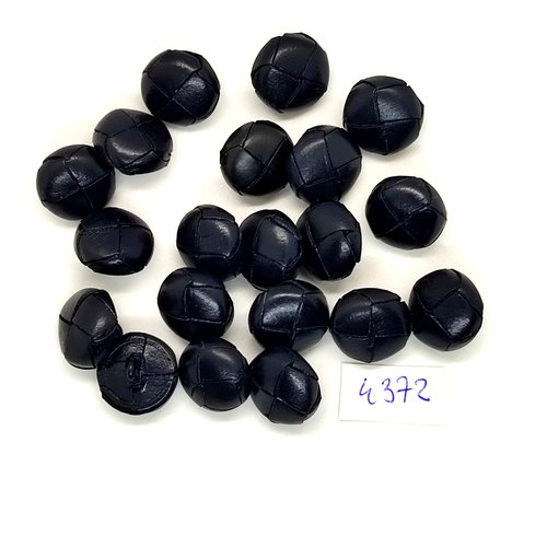 20 boutons résine noir - 15mm- tr4372