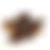 41 boutons résine marron et beige - 15mm- tr4382