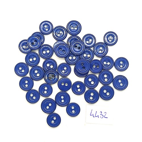 40 boutons résine bleu foncé - 10mm - tr4432