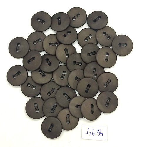 35 boutons résine marron - 15mm - tr4434