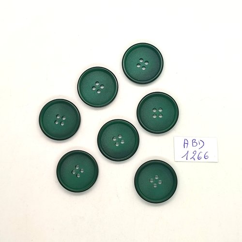 7 boutons résine vert - 21mm - abd1266