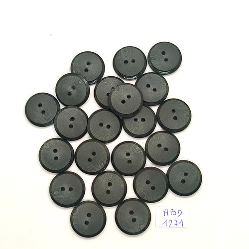 22 boutons résine vert et gris - 18mm - abd1271