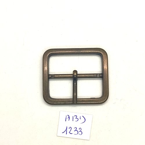 1 boucle de ceinture en métal bronze - 32x32mm - abd1333