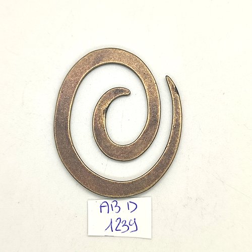 1 boucle de ceinture en métal bronze - 42x48mm - abd1339
