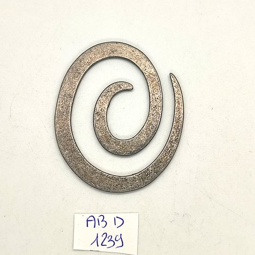1 boucle de ceinture en métal argenté - 42x48mm - abd1339