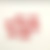 7 boutons résine rouge - 17mm - abd1317