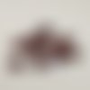 11 boutons résine marron foncé - 17mm - abd1400