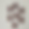7 boutons résine marron foncé - 23mm - abd1399