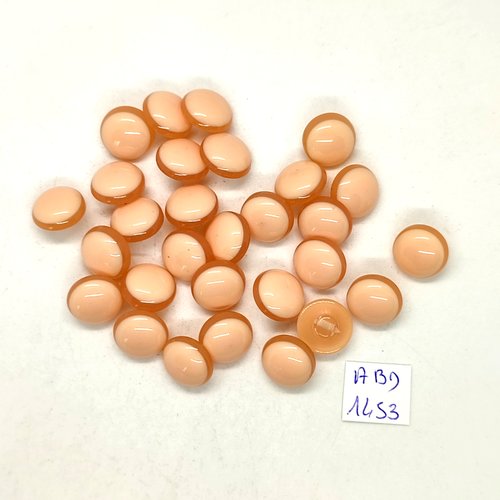 29 boutons résine orange et rose - 12mm - abd1453