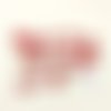18 boutons résine rouge et doré - 13x13mm - 11x11mm et 9x9mm - abd1481