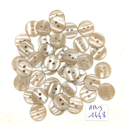 40 boutons résine lilas très clair - 13mm - abd1448