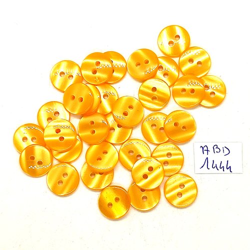 32 boutons résine orange - 12/13mm - abd1444