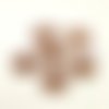 6 boutons résine marron - 23mm - abd1373