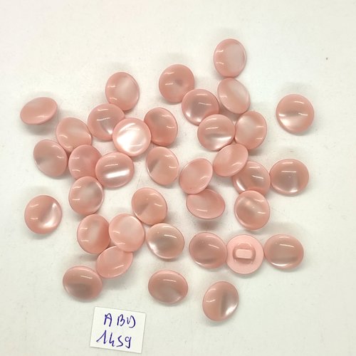 36 boutons résine rose - 13mm - abd1459