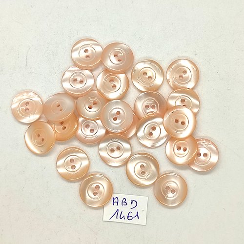 25 boutons résine rose - 13mm - abd1461