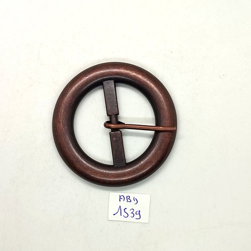 1 boucle de ceinture en résine marron - 60mm - abd1539