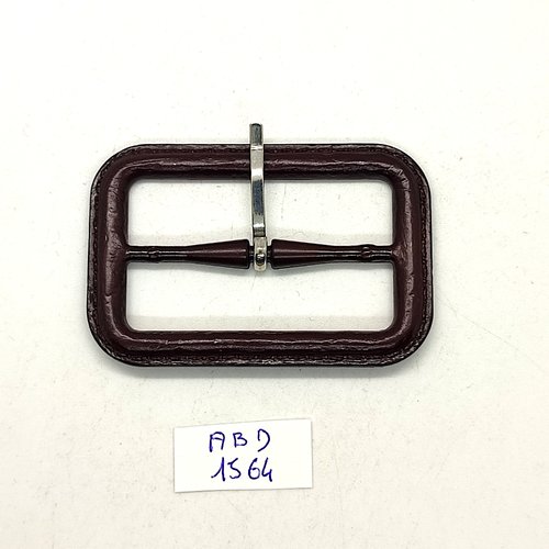 1 boucle de ceinture en résine marron - 42x64mm - abd1564